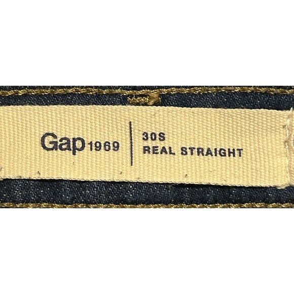 Gap 1969 Women's Real Straight Blue Denim Jeans 30 Short/10 Short - Picture 3 of 5
